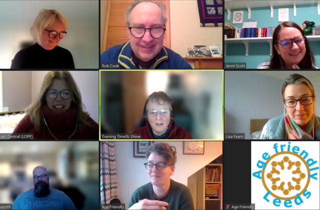 8 LOPF staff on a Zoom screen