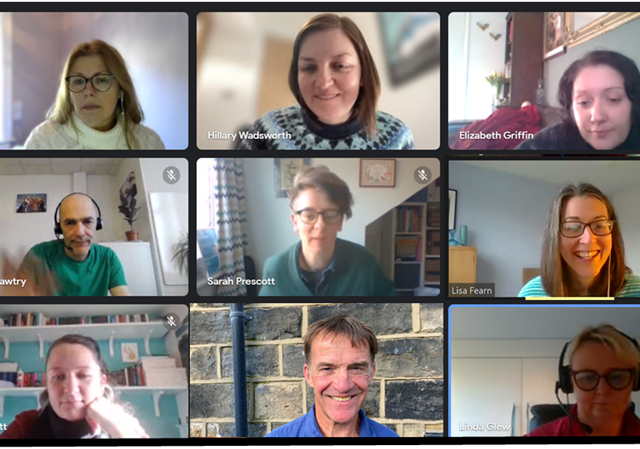 14 faces (LOPF staff) apparently in a zoom meeting