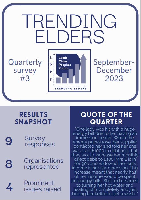 Front cover of issue 3 of Trending Elders.