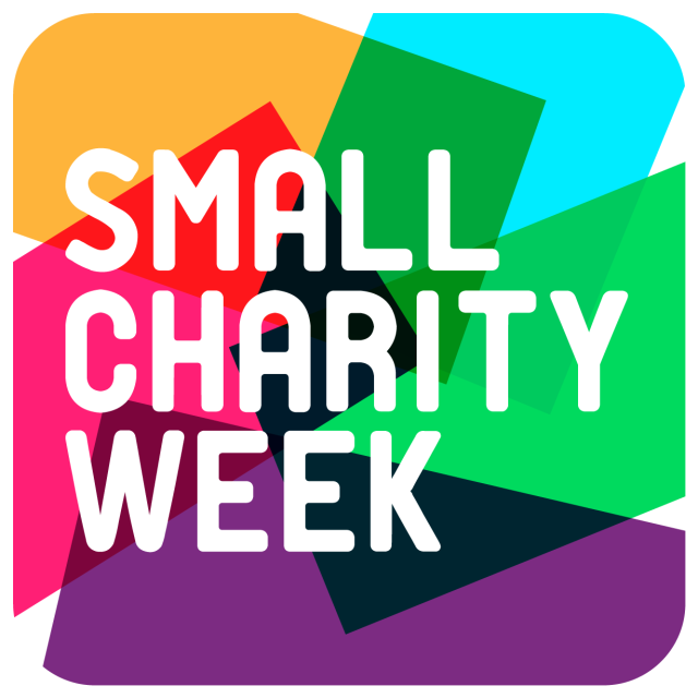 Multicolored 'Small Charity Week' logo