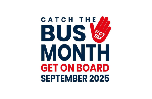 Catch the Bus Month logo 2025